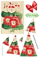Pretty vintage pink/white pansies with twisted diamond pyramids with bow