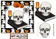 Spooky ghost frame 7x7 with skull book and candle