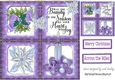 Purple Snowflake window with christmas embelishments 8x8