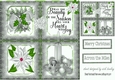 Silver Snowflake window with christmas embelishments 8x8