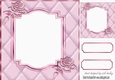 Pretty diamante rose corners with lilac quilt frame 8x8