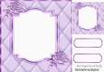 Pretty diamante rose corners with purple quilt frame 8x8