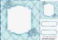 Pretty diamante rose corners with turq quilt frame 8x8