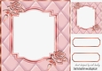 Pretty diamante rose corners with rose pink quilt frame 8x8