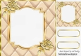Pretty diamante rose corners with gold quilt card front