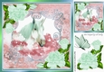 pretty watercolour unicorn with  clouds/stars/ roses ornate frame 8x8 (four)
