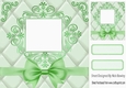 Green Quilt Effect With Elegance 8x8 with bow, card front