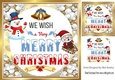 Lovely Snowman & jolly santa in snowball 8x8 frame (blue)