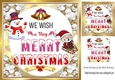 Lovely Snowman & jolly santa in snowball 8x8 frame (pink)