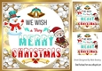 Lovely Snowman & jolly santa in snowball 8x8 frame (turq)