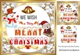 Lovely Snowman & jolly santa in snowball 8x8 frame (orange)