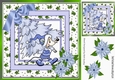 Cute little mouse carrying a blue christmas tree 8x8