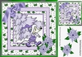 Cute little mouse carrying a purple christmas tree 8x8