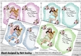  4 lovely Christmas Angel card fronts  with  Blessed verse A5 Mini kit