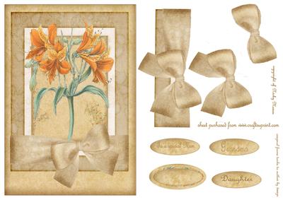 Tiger Lily Card Front Topper