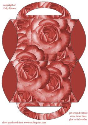 Red Roses Pillowbox Bag