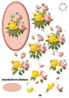 Rose in a Dome Decoupage