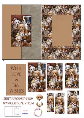 Puppies Galore Fold Back Card
