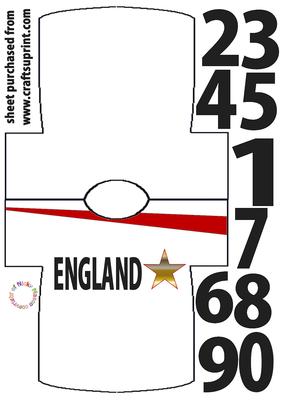 England Shirt Card