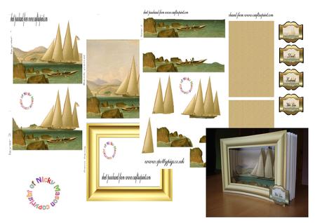 Schooner Yacht Scenic Card