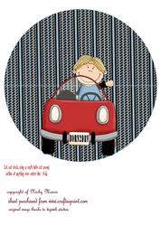 Boy New Driver Wobble Card
