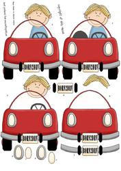 Boy New Driver Wobble Card Decoupage