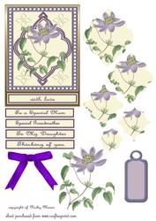 Lilac Clematis Stacker Card Front