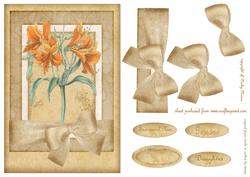 Tiger Lily Card Front Topper