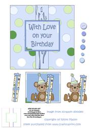 Little Monkeys Birthday Swing Card