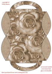 Antique Roses Pillow Box Bag