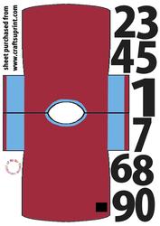 Claret N Blue Shirt Card