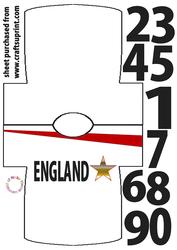England Shirt Card