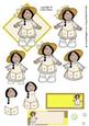 Sunflower Girl Decoupage Sheet