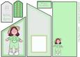 Little Mint Girl Cascade Card