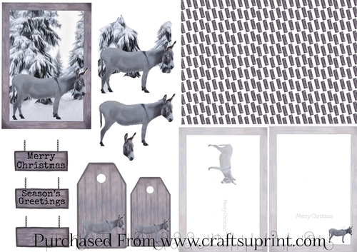 Christmas Donkey Card Kit