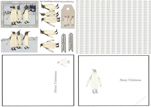 Penguin Christmas Card Kit. 