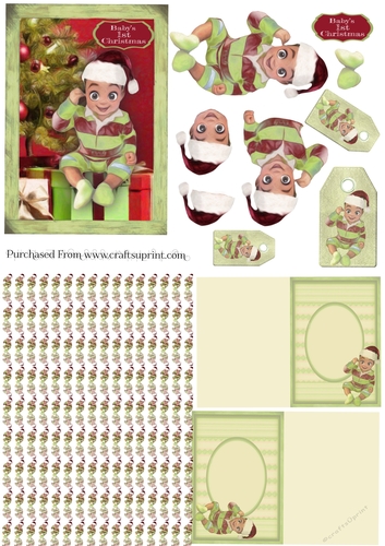 Baby Boys First Christmas Card Kit