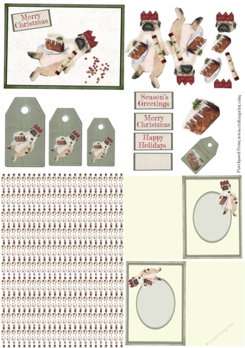 Smug Pug Christmas Card Kit 