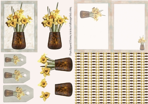 Daffodil Flower CardKit