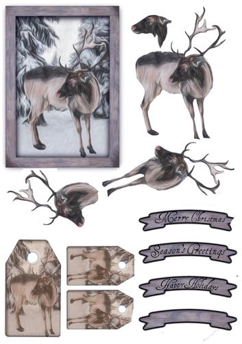 Rudolph The Reindeer  Decoupage 