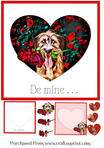 Scruffy Dog Valentines Card