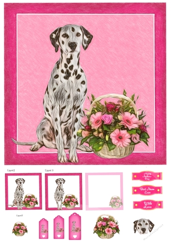 Cute Dalmatian Mothers Day Card
