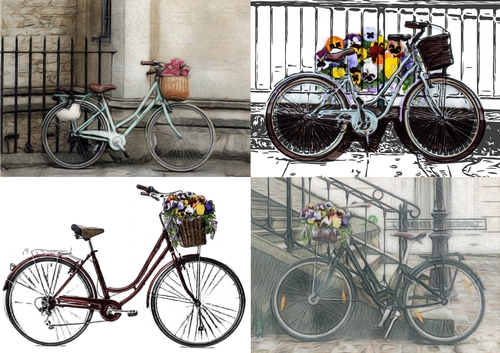 Floral Mixed Bicycle Toppers