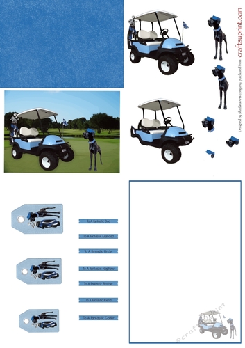 Great Dane Golfer Card