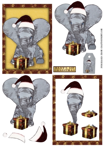 Christmas Baby Elephant