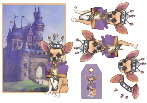 Royal Chihuahua Card 
