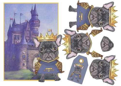 Royal French Bulldog Cartoon