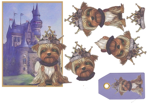 Royal Yorkie Cartoon