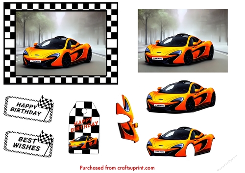 Orange Sports Car