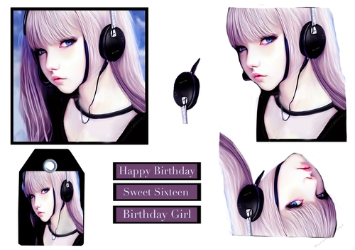 Girl With Headphones 